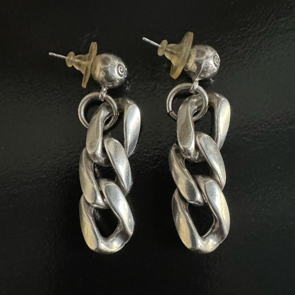 Ciclón Earrings silver plated